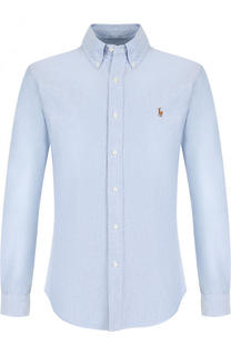 Хлопковая рубашка с воротником button down Polo Ralph Lauren