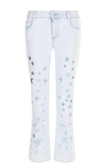 Укороченные расклешенные джинсы с принтом в виде звезд Stella McCartney