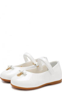 Лаковые туфли с ремешком и бантами Dolce &amp; Gabbana
