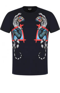 Хлопковая футболка с принтом Just Cavalli