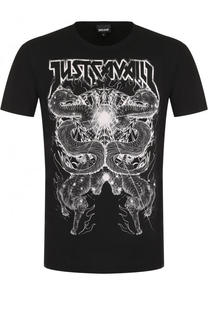 Хлопковая футболка с принтом Just Cavalli