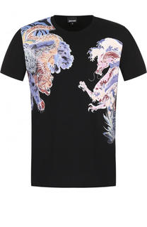 Хлопковая футболка с принтом Just Cavalli