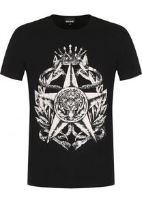 Хлопковая футболка с принтом Just Cavalli