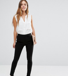 Укороченные брюки скинни с завышенной талией ASOS PETITE - Черный