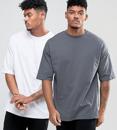 Футболки в стиле oversize (белая, серая) 2 ASOS - СКИДКА - Мульти