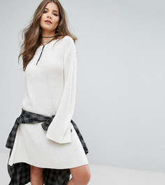Свободное вязаное платье Boohoo - Кремовый