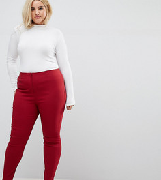 Брюки скинни с завышенной талией ASOS CURVE - Красный