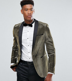 Золотистый пиджак скинни ASOS TALL - Золотой