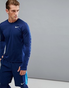 Синий лонгслив Nike Running Flash Miler 858153-429 - Синий