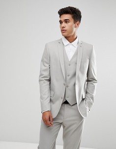 Светло-серый узкий пиджак ASOS - Серый