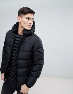 Дутая куртка с карманами на флисовой подкладке Esprit - Черный