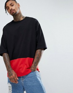 Оверсайз-футболка со вставками ASOS - Мульти
