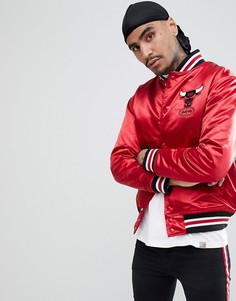 Атласная куртка с логотипом Chicago Bulls Mitchell &amp; Ness NBA - Красный
