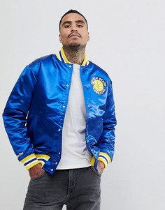 Атласная куртка с логотипом Golden State Warriors Mitchell &amp; Ness NBA - Синий