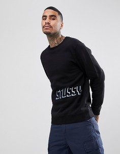 Свитшот с аппликацией-логотипом Stussy - Черный