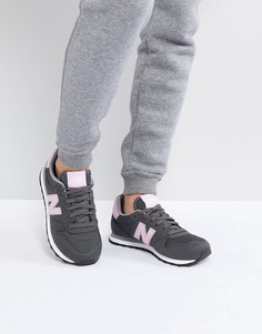 Серо-розовые кроссовки New Balance 500 - Серый