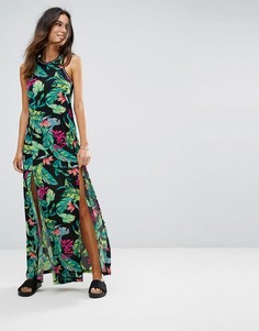 Пляжное платье макси с пальмовым принтом Seafolly - Мульти