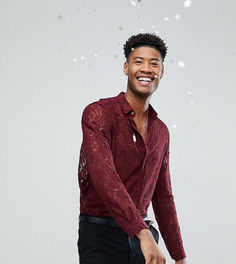 Кружевная рубашка классического кроя ASOS TALL - Красный