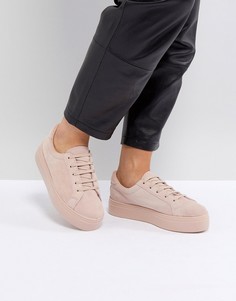Замшевые кроссовки на шнуровке ASOS DAY LIGHT - Розовый