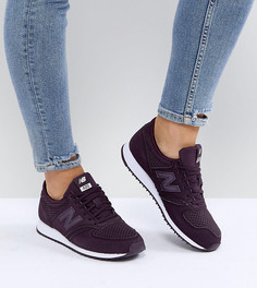 Бордовые кроссовки из перфорированной замши New Balance 420 - Красный