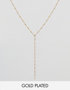 Позолоченное ожерелье из шариковой цепочки с кристаллом Swarovski Dogeared - Золотой