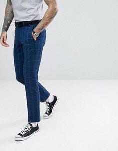 Брюки скинни в клетку Selected Homme - Синий