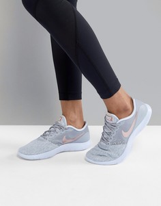 Серые кроссовки с эффектом металлик Nike Running Flex Contact - Серый