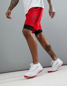 Красные шорты 2 в 1 adidas Basketball Dame CE7349 - Красный
