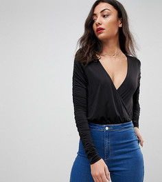 Боди с запахом Missguided Tall - Черный