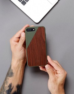 Чехол для iPhone 7 plus с деревянной вставкой Native Union Premium - Мульти
