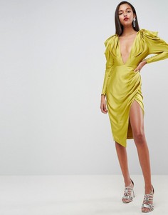 Платье миди со складками ASOS EDITION - Желтый