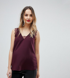Майка с глубоким вырезом и кружевными вставками ASOS MATERNITY - Красный