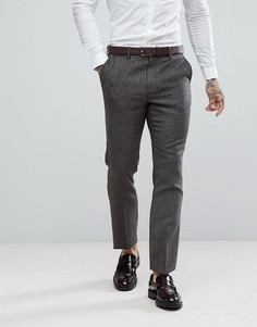 Узкие брюки из 100% шерсти ASOS - Бежевый