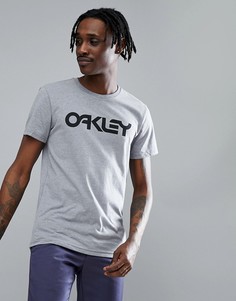 Серая меланжевая футболка узкого кроя с крупным логотипом спереди Oakley 50-Mark II - Серый
