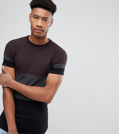 Удлиненная обтягивающая футболка колор блок ASOS TALL - Фиолетовый
