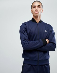 Синяя спортивная куртка в стиле бомбера Fred Perry - Синий