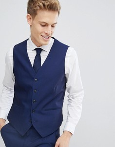 Приталенный жилет под смокинг Burton Menswear - Синий