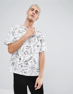 Белая футболка с надписью Cheap Monday - Белый