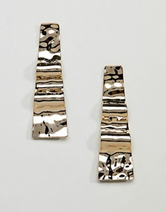 Серьги ограниченной серии с кованным эффектом - Золотой Asos