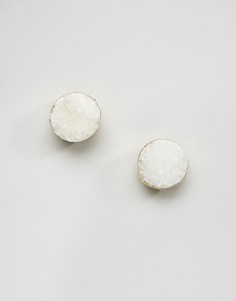 Серьги-гвоздики ограниченной серии с кварцем - Золотой Asos