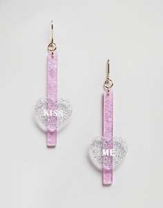 Серьги-подвески ограниченной серии Kiss Me - Мульти Asos