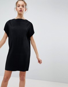 Плиссированное платье Weekday - Черный