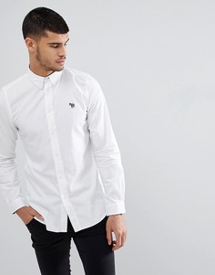 Белая приталенная рубашка с логотипом PS Paul Smith - Белый