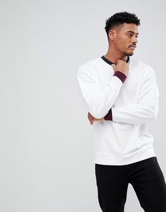 Oversize-свитшот с контрастной отделкой ASOS - Белый