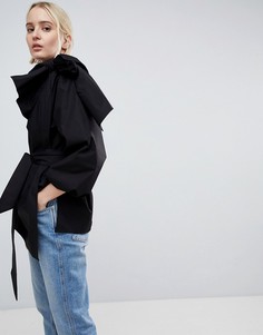 Топ с завязками ASOS WHITE - Черный