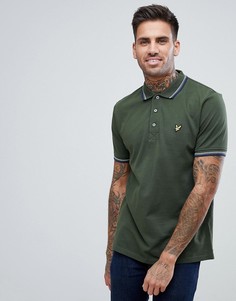 Зеленая футболка-поло с отделкой Lyle &amp; Scott - Зеленый