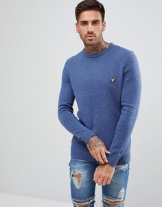 Синий джемпер из овечьей шерсти Lyle &amp; Scott - Синий