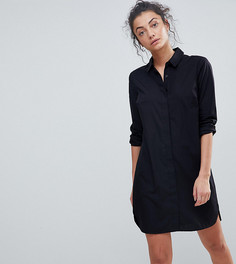 Хлопковое платье-рубашка ASOS TALL - Черный