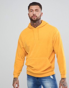 Oversize-худи из велюра желтого цвета ASOS - Желтый