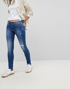 Джинсы скинни с классической талией Pepe Jeans Pixie - Синий